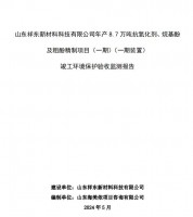山東祥東新材料科技有限公司年產(chǎn)8.7萬噸抗氧化劑、烷基酚及粗酚精制項(xiàng)目(一期)(一期裝置)竣工環(huán)境保護(hù)驗(yàn)收監(jiān)測報(bào)告
